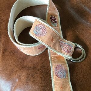 Tan and Silver Embellished Belt